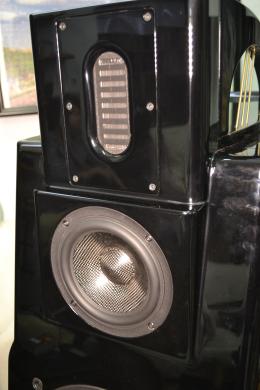 Il tweeter AMT e il midrange da 18 cm in nanocarbon. 